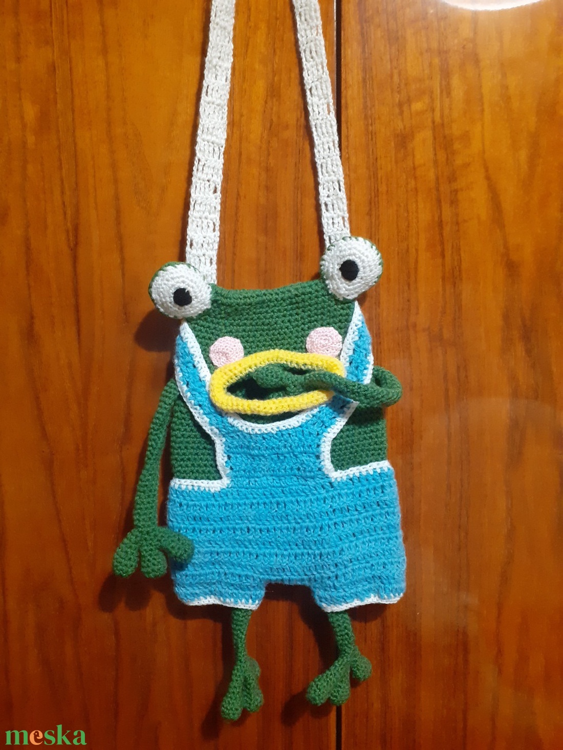 Béka formájú, horgolt szütyő -  - Meska.hu