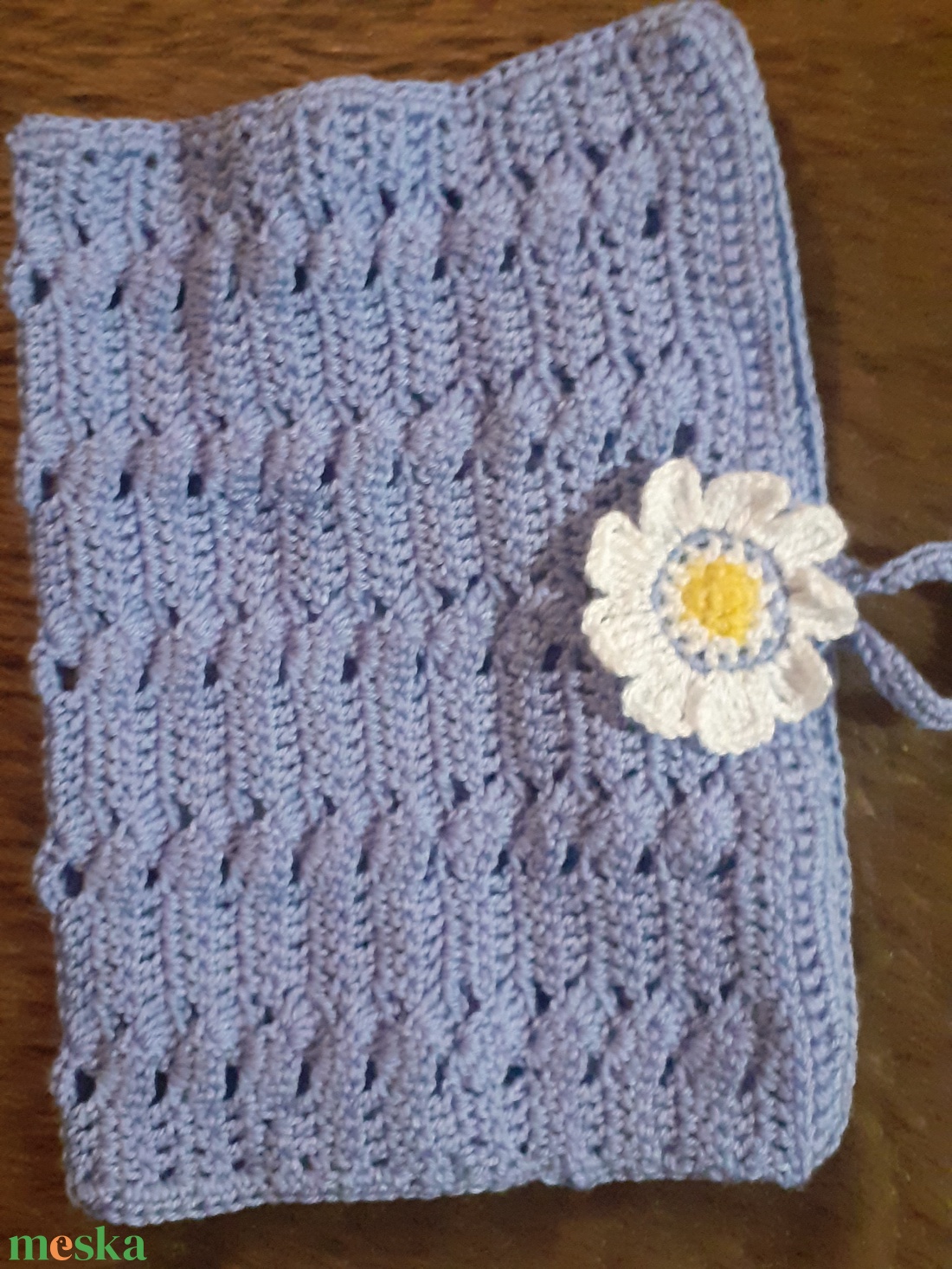 Horgolt könyvborító - otthon & életmód - papír, írószer - könyv- és füzetborító - Meska.hu