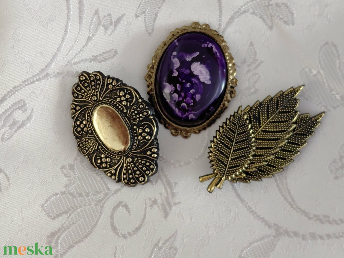 Igazi vintage brossok (3 db) - ékszer - kitűző és bross - Meska.hu