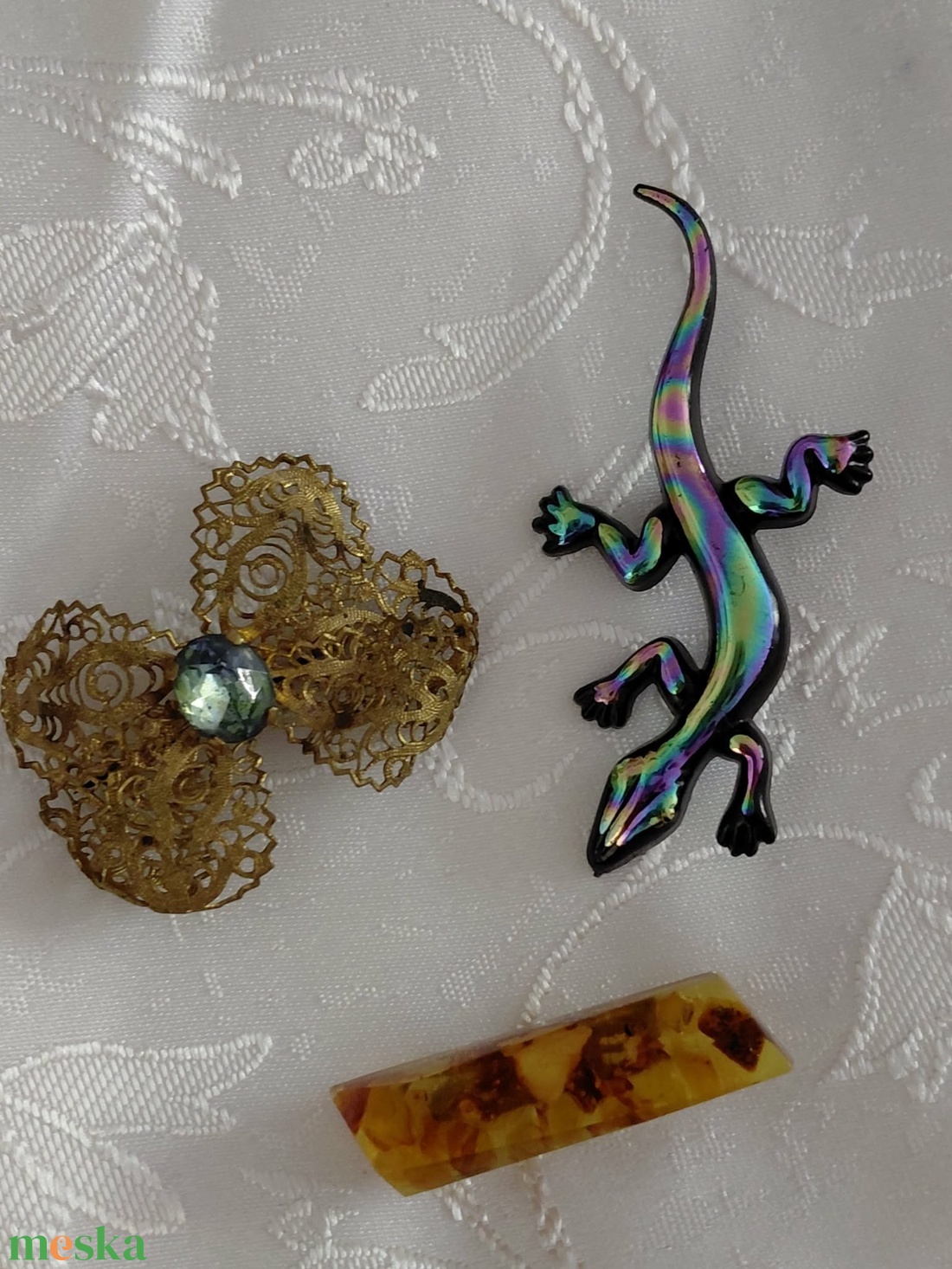 Igazi vintage brossok (3 db) - ékszer - kitűző és bross - Meska.hu