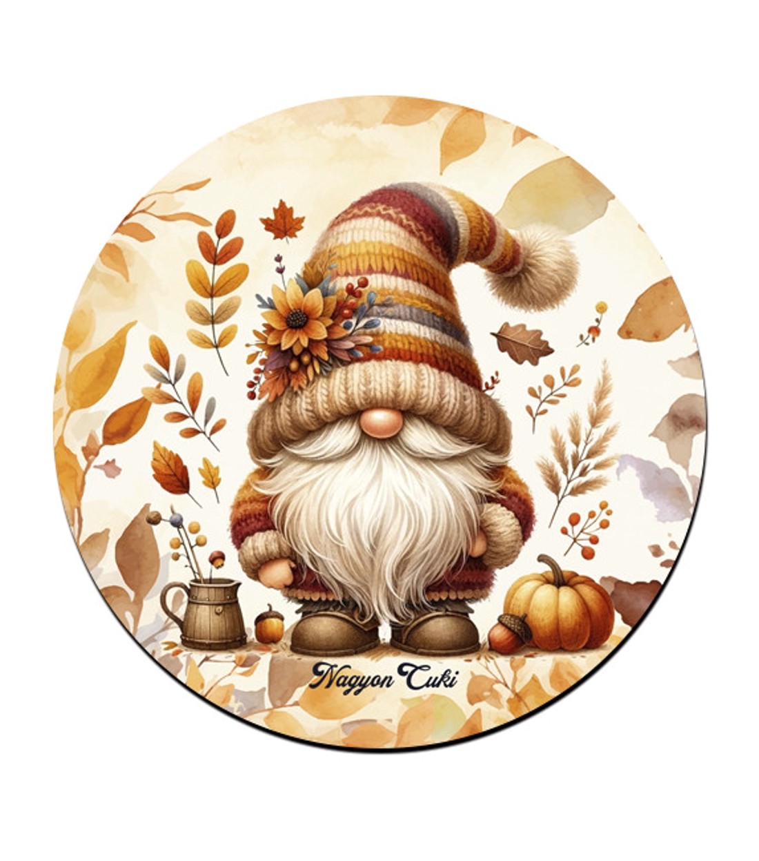 Aranyos őszi manó őszi manó mintás bögre alátét -  - Meska.hu