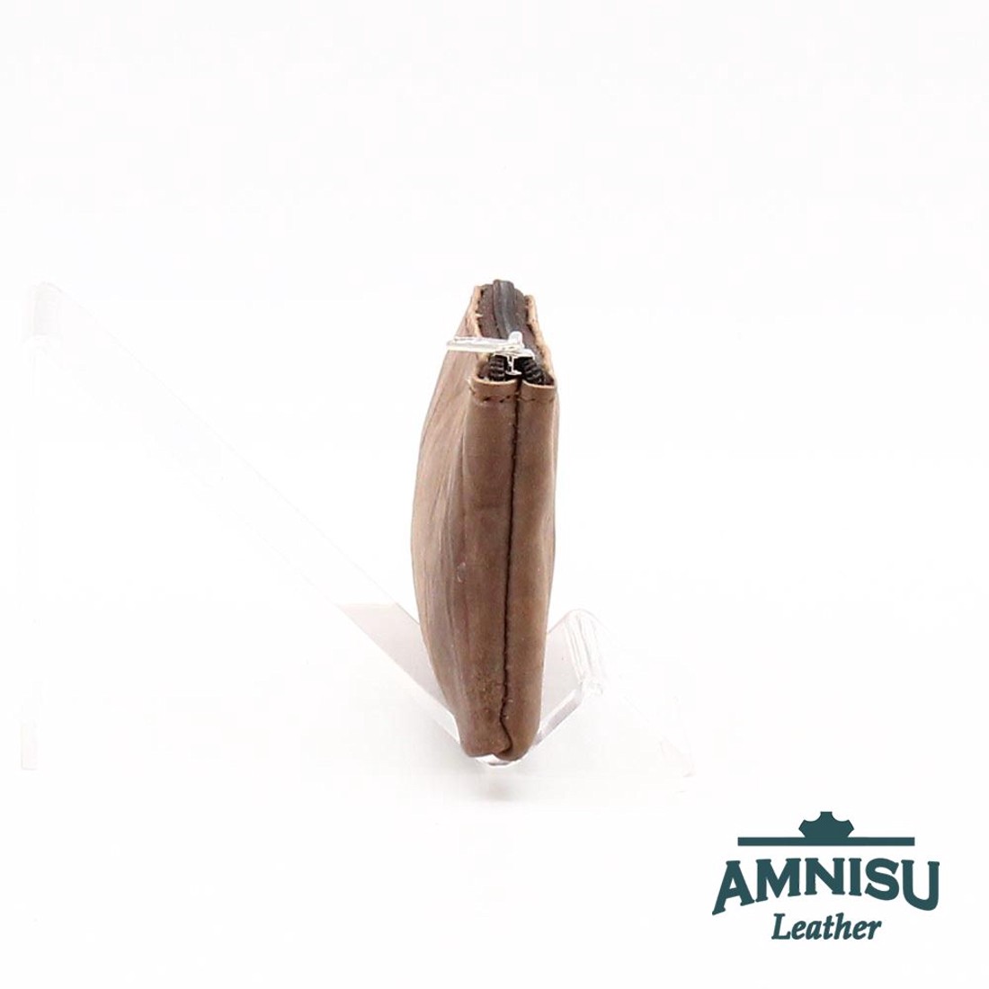 Gyűrt barna egy cipzáras kulcstartó A9005 - táska & tok - kulcstartó & táskadísz - kulcstartó - Meska.hu