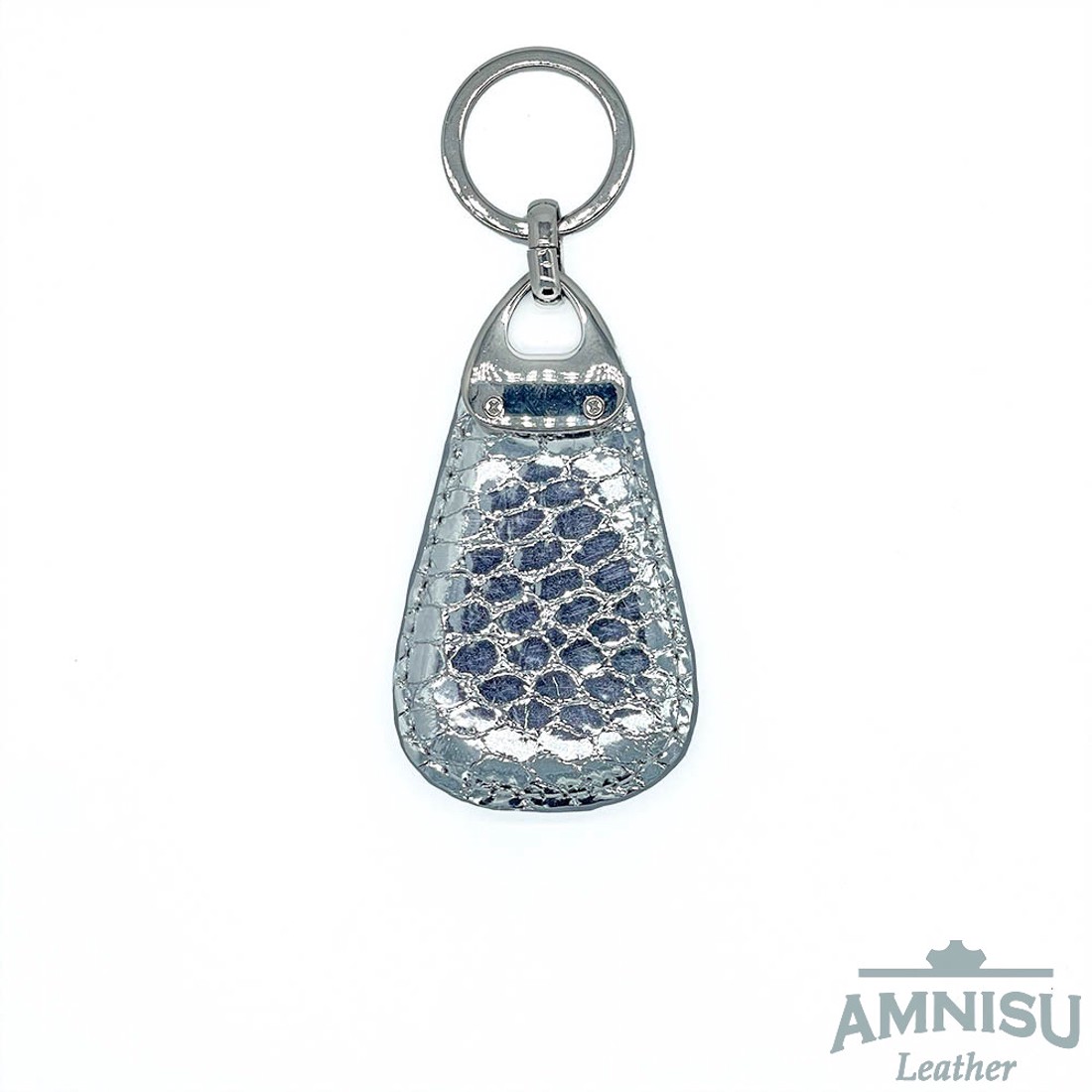 Króm kígyómintás csepp alakú swarovski köves bőr kulcstartó H1009 - táska & tok - kulcstartó & táskadísz - kulcstartó - Meska.hu