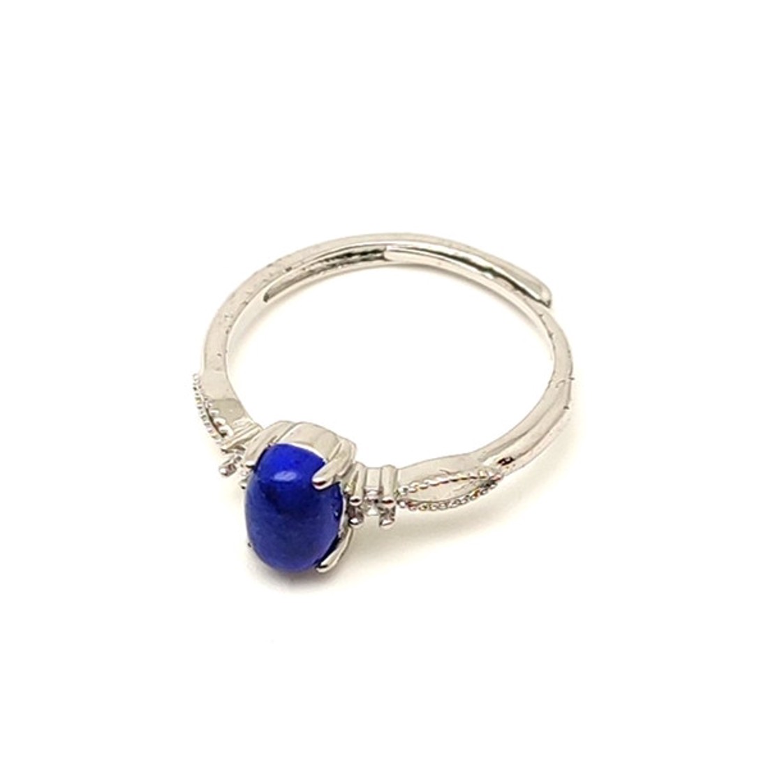 Lapis lazuli gyűrű állítható, áttört vékony 7x5 mm Éji Fátyol -  - Meska.hu