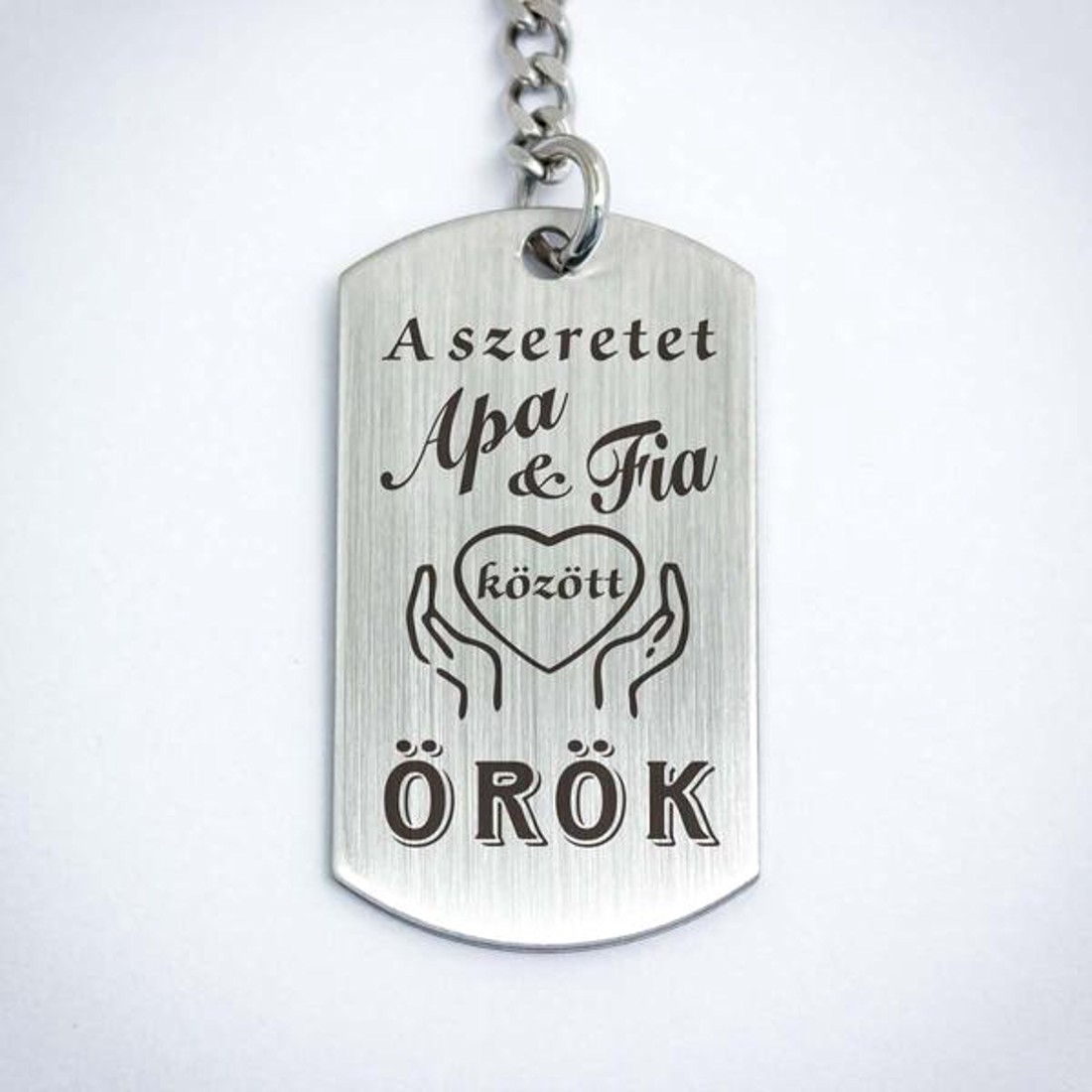 Szeretet apa és fia közt acél medálos kulcstartó - táska & tok - kulcstartó & táskadísz - kulcstartó - Meska.hu Szeretet apa és fia közt acél medálos kulcstartó - táska & tok - kulcstartó & táskadísz - kulcstartó - Meska.hu