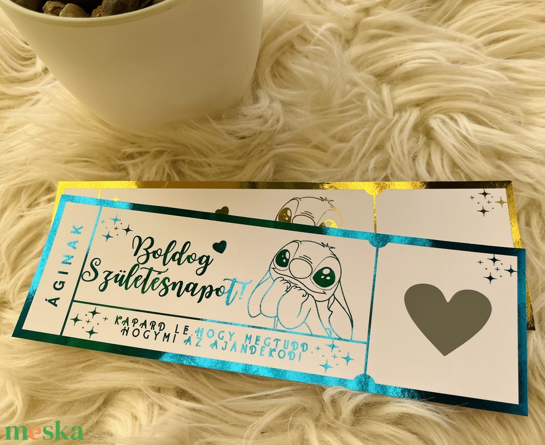Születésnapi kaparós sorsjegy Stitch rajongónak - otthon & életmód - papír, írószer - ajándékozás kellékei - ajándék sorsjegy - Meska.hu Születésnapi kaparós sorsjegy Stitch rajongónak - otthon & életmód - papír, írószer - ajándékozás kellékei - ajándék sorsjegy - Meska.hu
