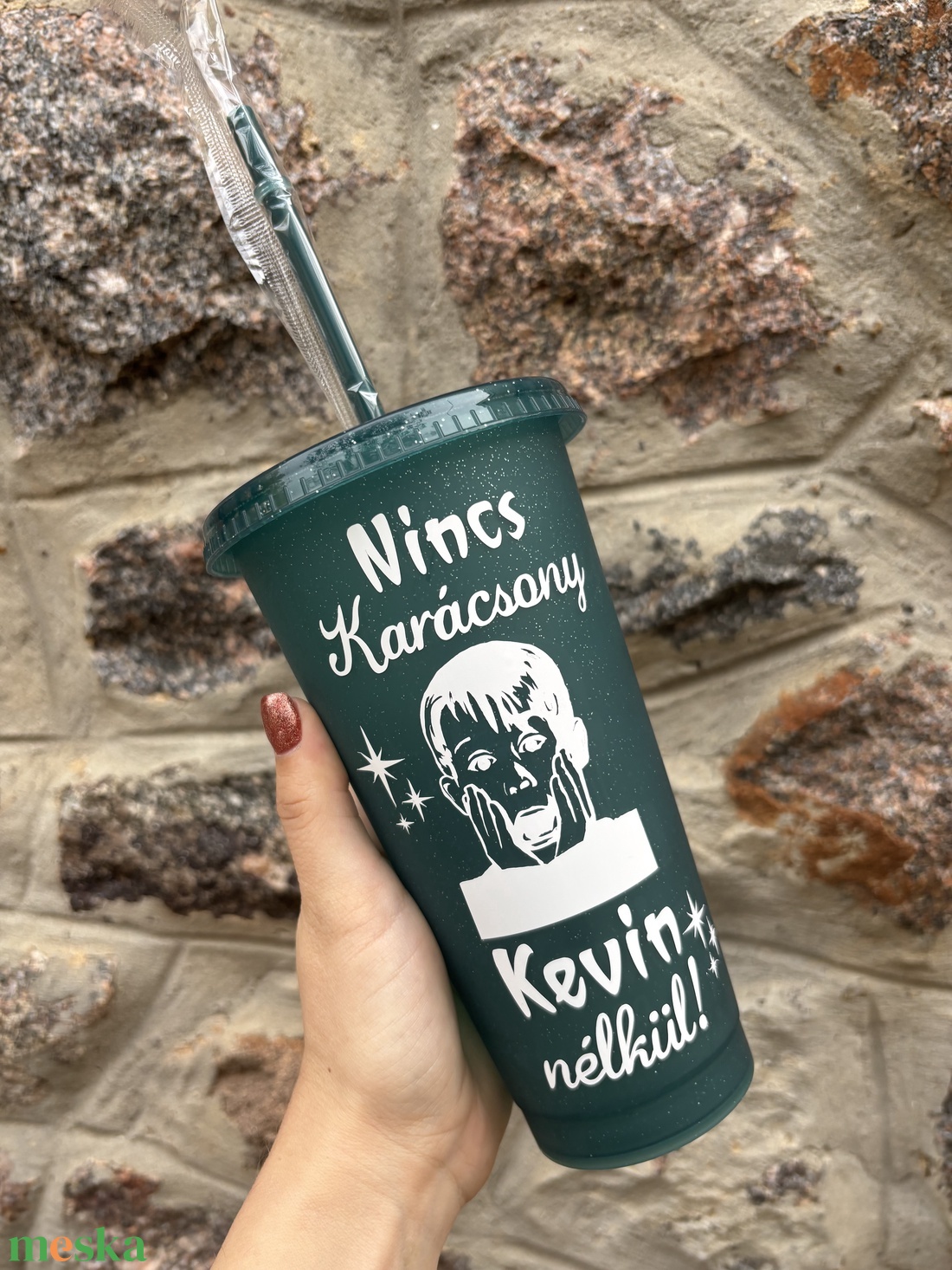 Nincs Karácsony Kevin Nélkül! - Kézműves Pohár (710 ml)  Filmrajongó Ajándék - otthon & életmód - konyhafelszerelés, tálalás - tálalás - pohár - Meska.hu