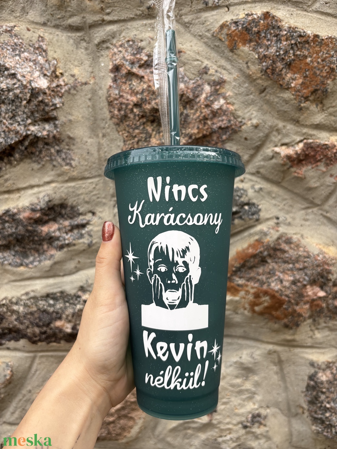 Nincs Karácsony Kevin Nélkül! - Kézműves Pohár (710 ml)  Filmrajongó Ajándék - otthon & életmód - konyhafelszerelés, tálalás - tálalás - pohár - Meska.hu
