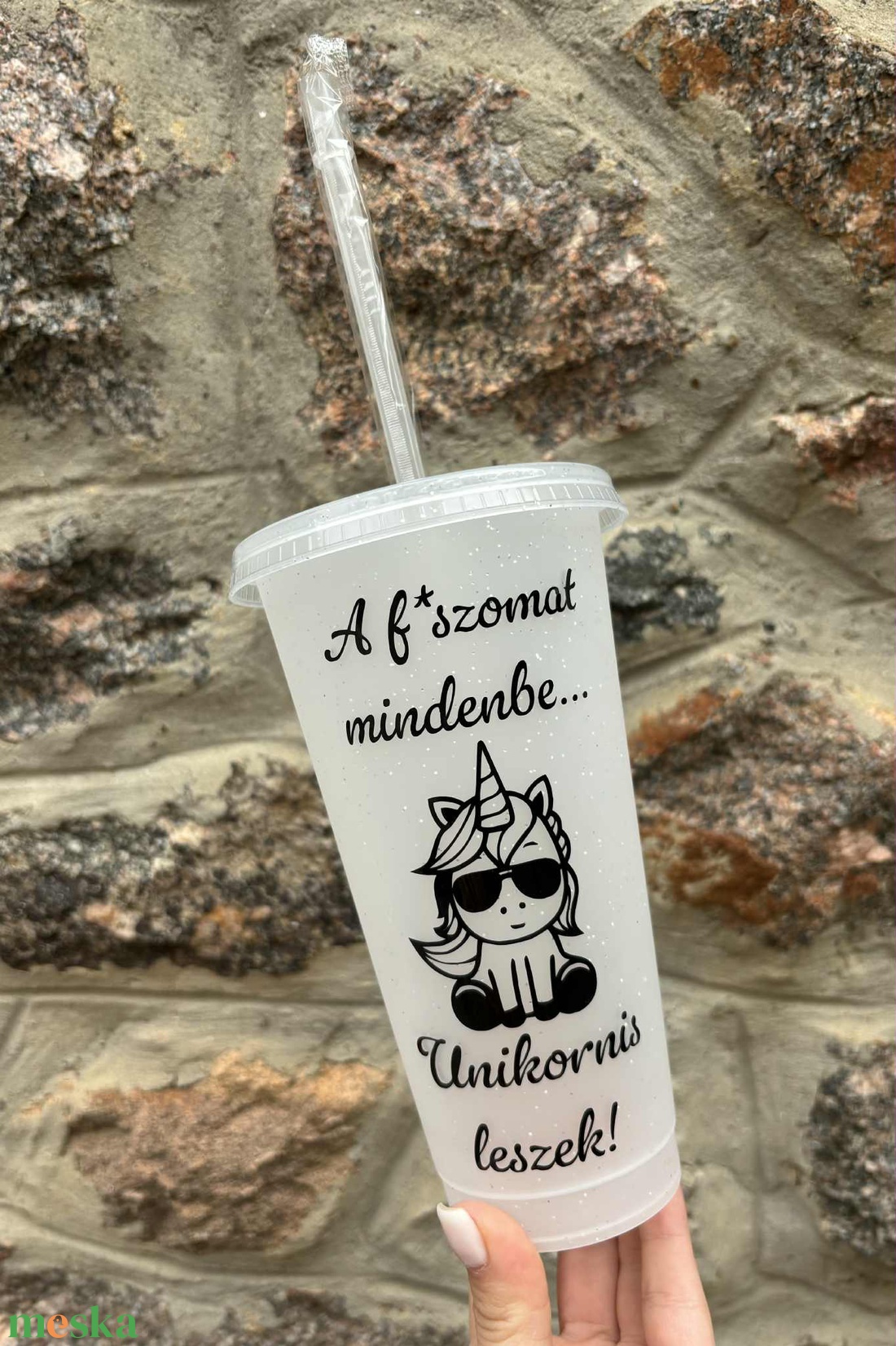 Vicces feliratú, Unikornis mintájú pohár tetővel és szívószállal - 710 ml - otthon & életmód - konyhafelszerelés, tálalás - tálalás - pohár - Meska.hu Vicces feliratú, Unikornis mintájú pohár tetővel és szívószállal - 710 ml - otthon & életmód - konyhafelszerelés, tálalás - tálalás - pohár - Meska.hu