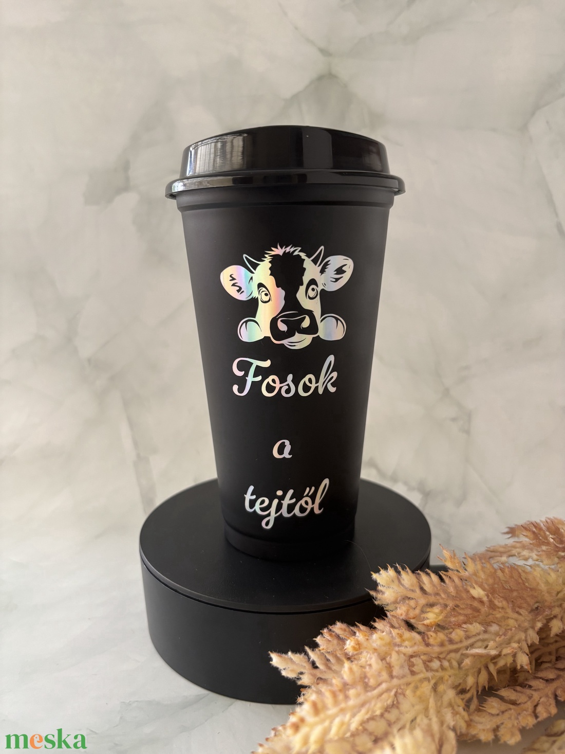 Vicces feliratú kávés pohár, utazó pohár tetővel - otthon & életmód - konyhafelszerelés, tálalás - tálalás - pohár - Meska.hu