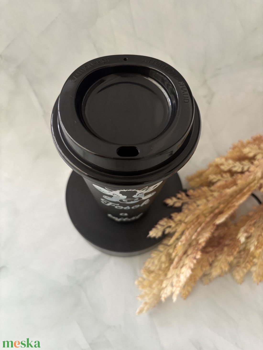 Vicces feliratú kávés pohár, utazó pohár tetővel - otthon & életmód - konyhafelszerelés, tálalás - tálalás - pohár - Meska.hu