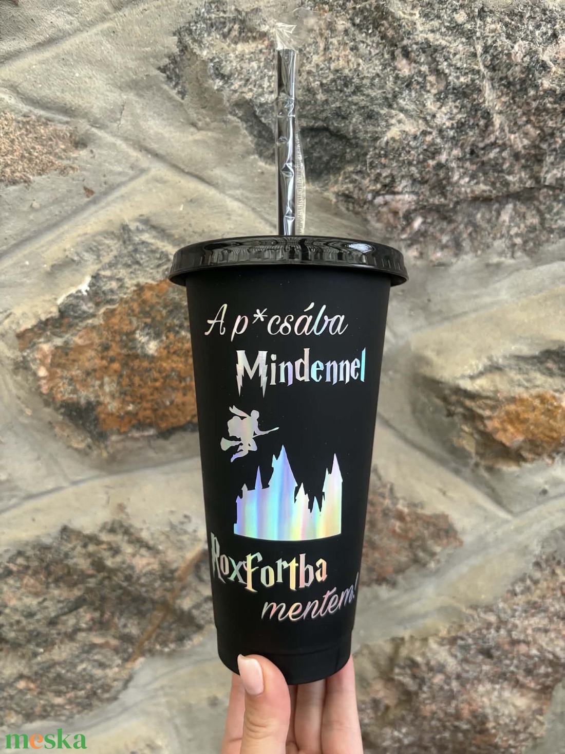 A pcsába mindennel, Roxfortba mentem! � Harry Potter feliratos pohár (710 ml) - otthon & életmód - konyhafelszerelés, tálalás - tálalás - pohár - Meska.hu