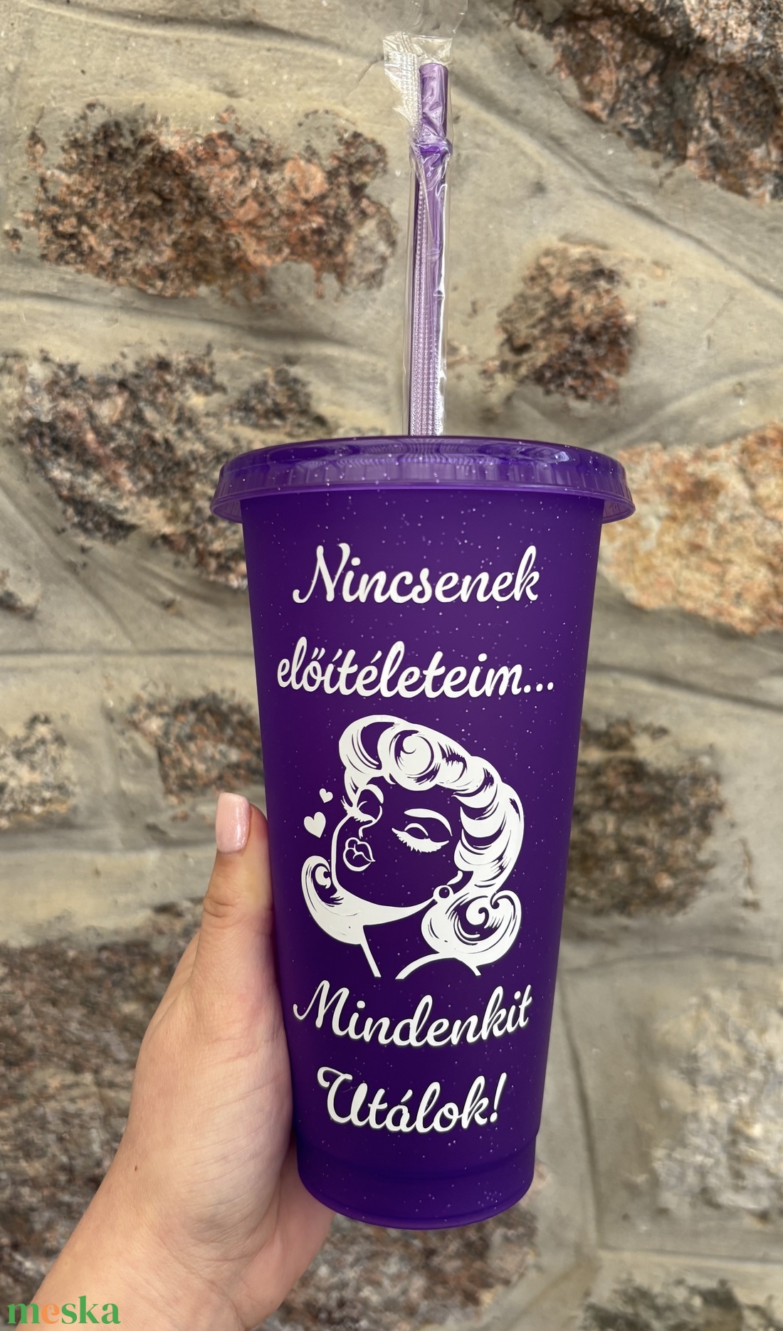 Nincsenek előítéleteim... Mindenkit utálok! � Egyedi, feliratos pohár (710 ml) - otthon & életmód - konyhafelszerelés, tálalás - tálalás - pohár - Meska.hu