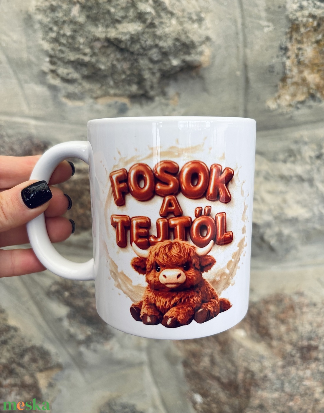 Tejmentes barátság - Vicces mintájú bögre - otthon & életmód - konyhafelszerelés, tálalás - tálalás - bögre & csésze - Meska.hu