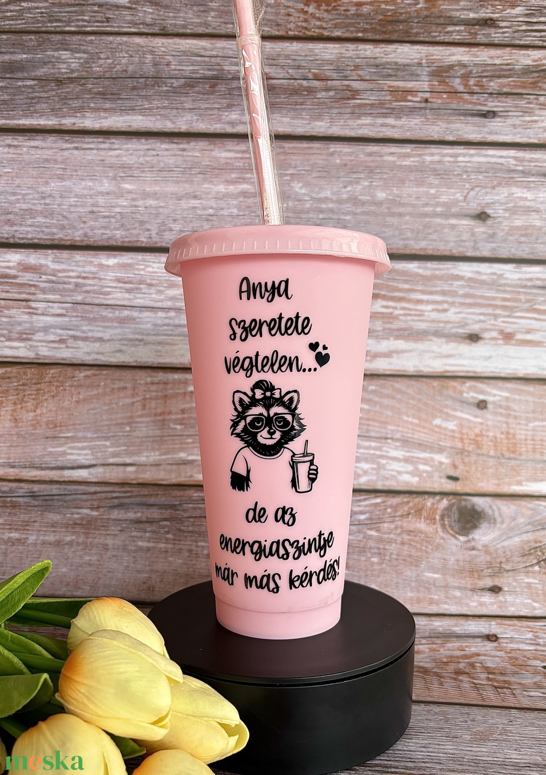 Anya energiája � 7,1 dl-es Óriáspohár mosómacival - otthon & életmód - konyhafelszerelés, tálalás - tálalás - pohár - Meska.hu