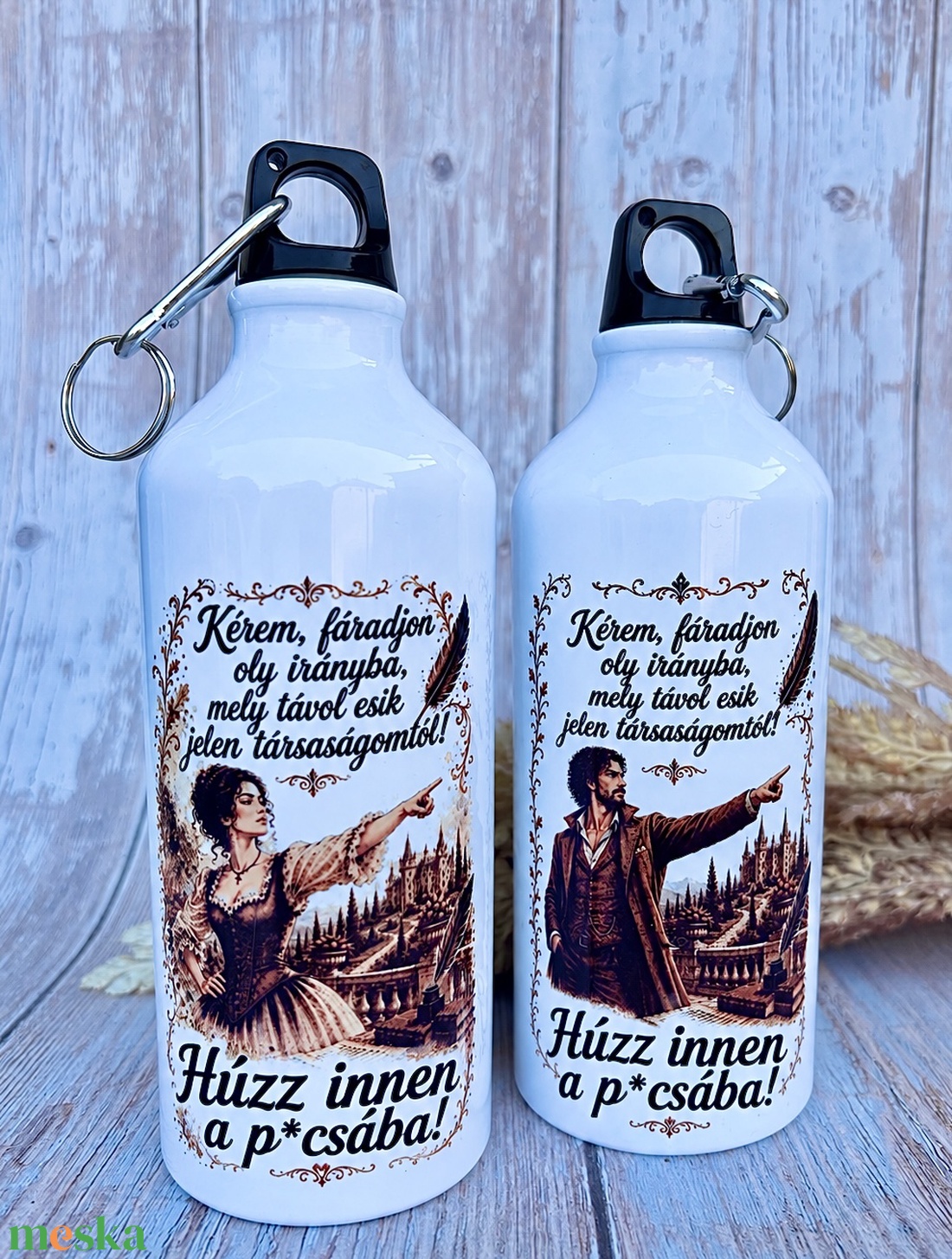Krónikák kulacs � Kérem, fáradjon oly irányba 600 ml-es duplafalú alumínium kulacs  - otthon & életmód - konyhafelszerelés, tálalás - italos kellékek - kulacsok - Meska.hu