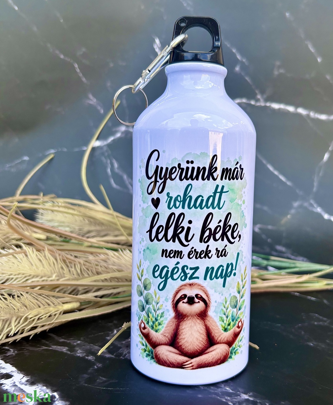 Vicces, lajháros, 600 ml-es kulacs � Gyerünk már rohadt lelki béke  - otthon & életmód - konyhafelszerelés, tálalás - italos kellékek - kulacsok - Meska.hu