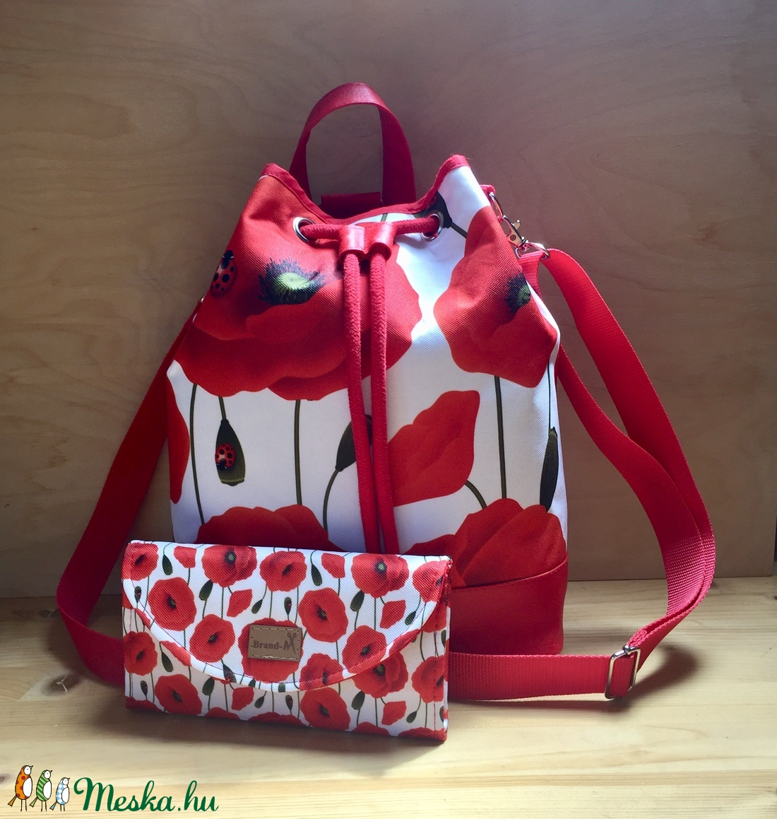 Pipacsos vízálló 3 az 1-ben női táska -  - Meska.hu