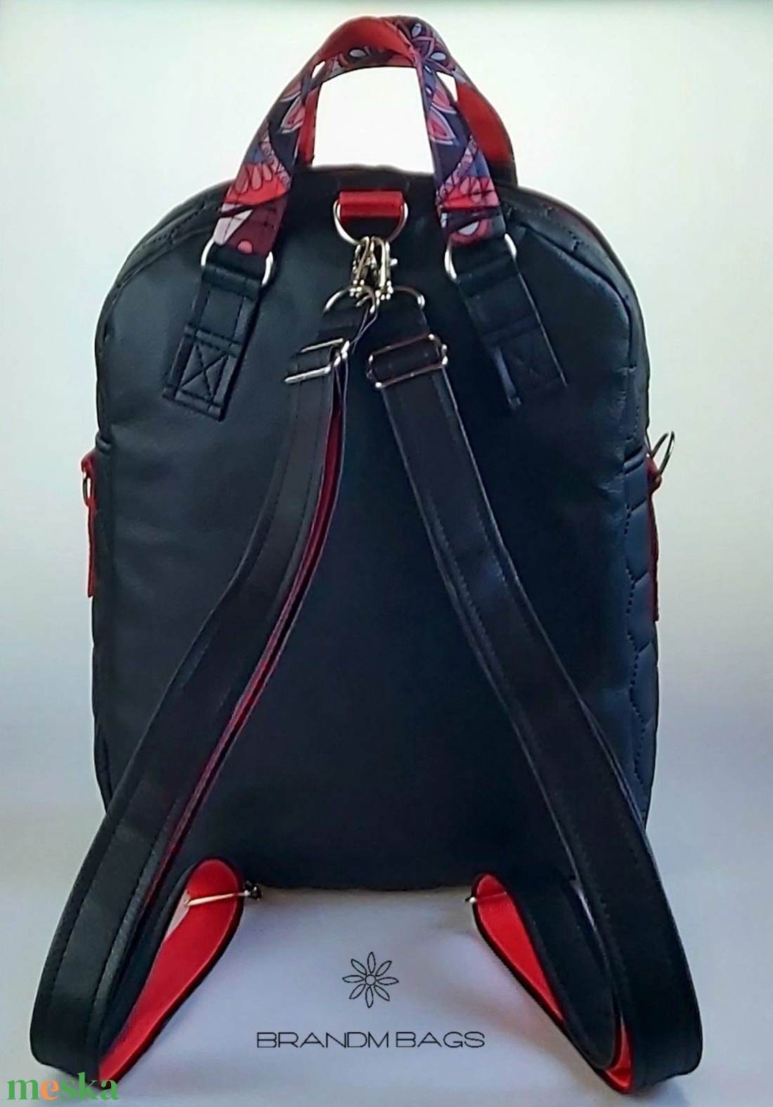 Különleges bordó mandalás RITA 4 az 1-ben női táska/hátizsák - táska & tok - variálható táska - Meska.hu