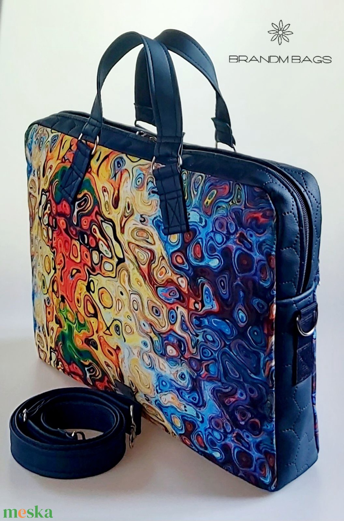 Vibráló színes vízálló �EDIT női laptop táska - táska & tok - laptoptáska, laptop hátizsák - Meska.hu