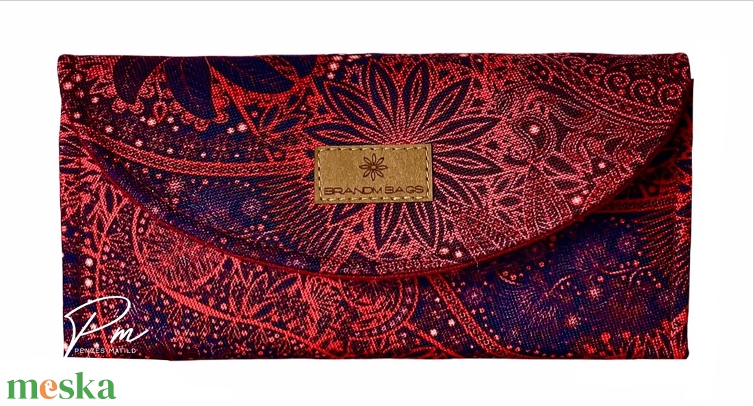 Burgundi vörös vízálló �KRISZTI kártyatartós női pénztárca - táska & tok - pénztárca & más tok - aprópénztartó - Meska.hu