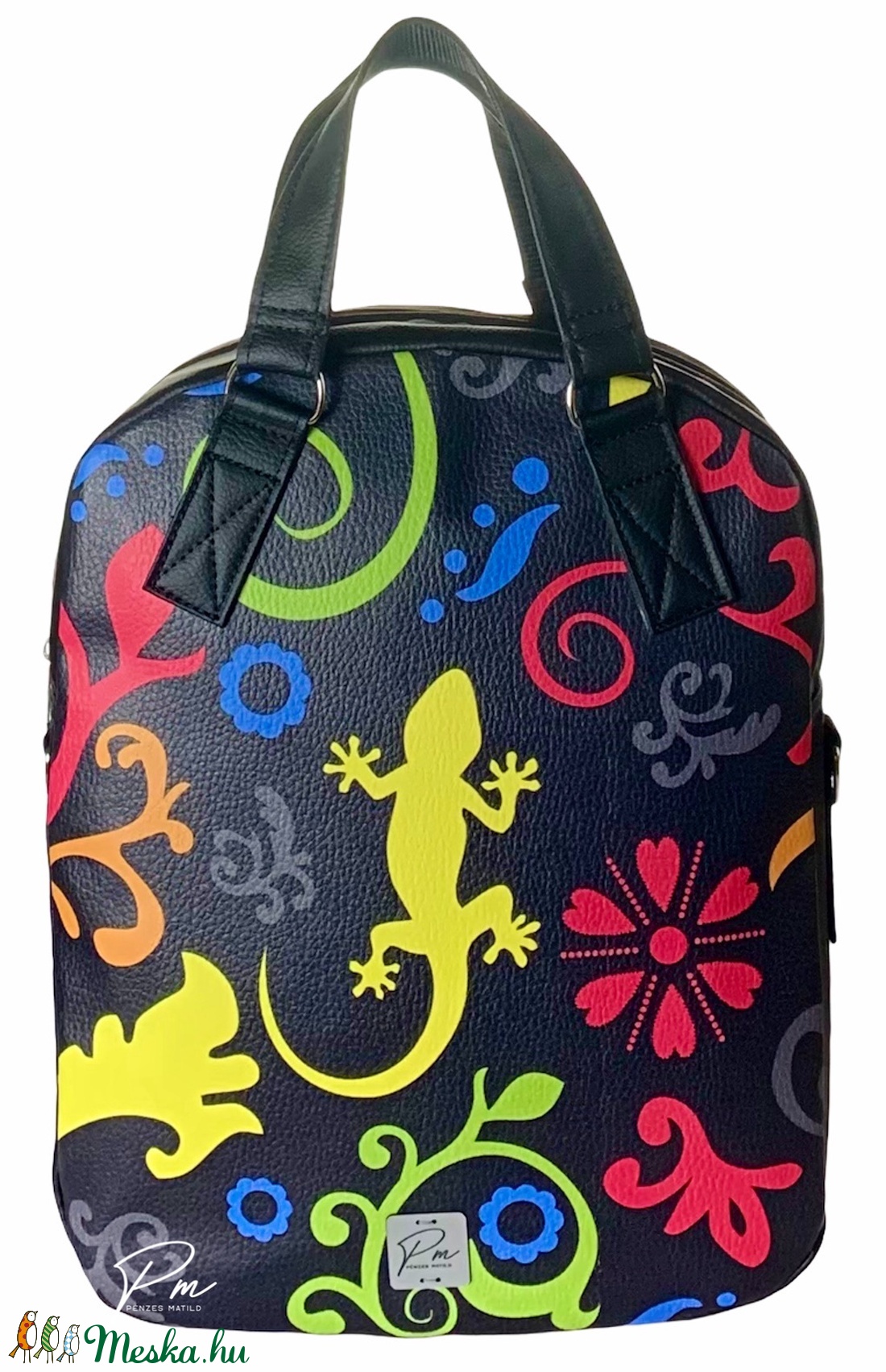 Gekkós textilbőr RITA 4 az 1-ben női táska/hátizsák - táska & tok - variálható táska - Meska.hu