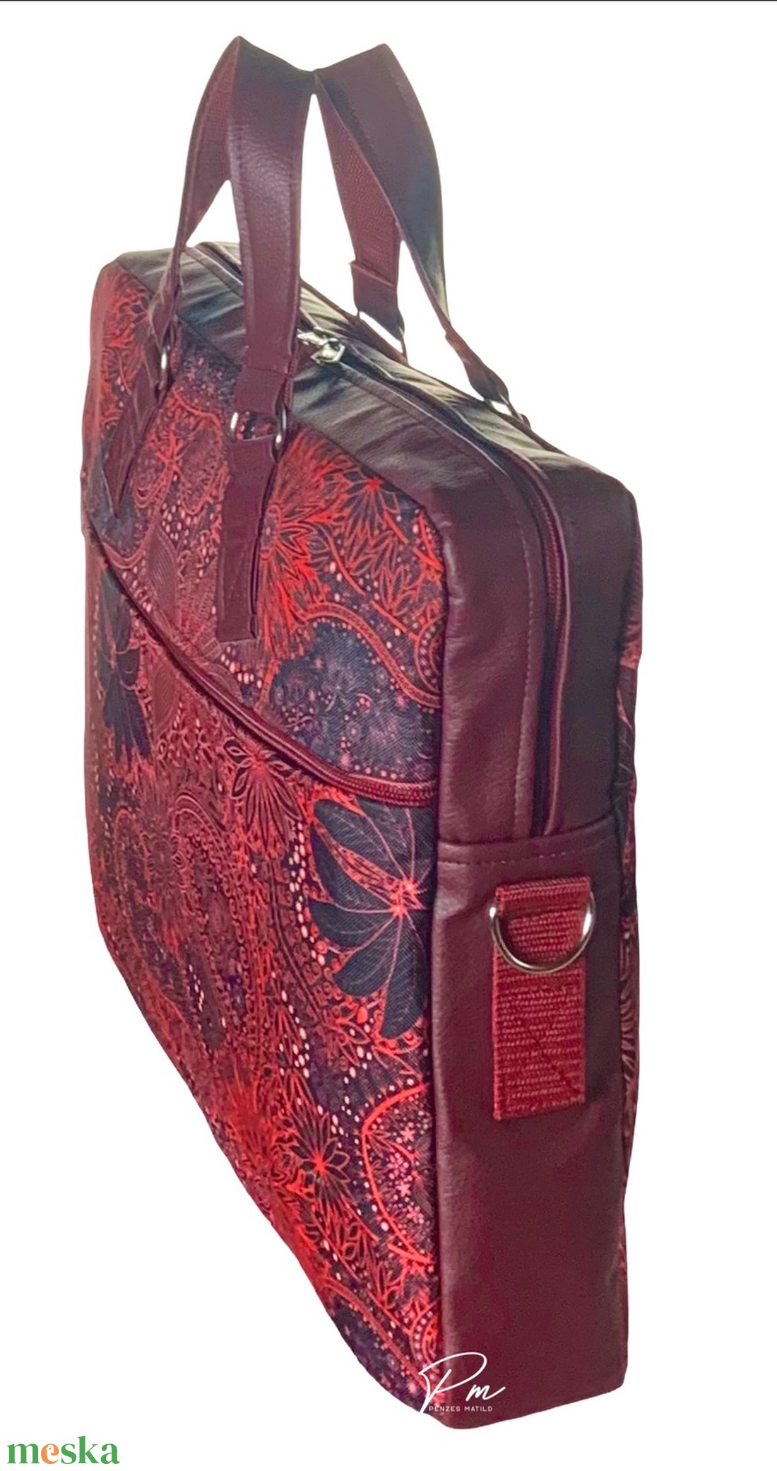 Burgundi vörös vízálló EDIT női laptop táska - táska & tok - laptoptáska, laptop hátizsák - Meska.hu