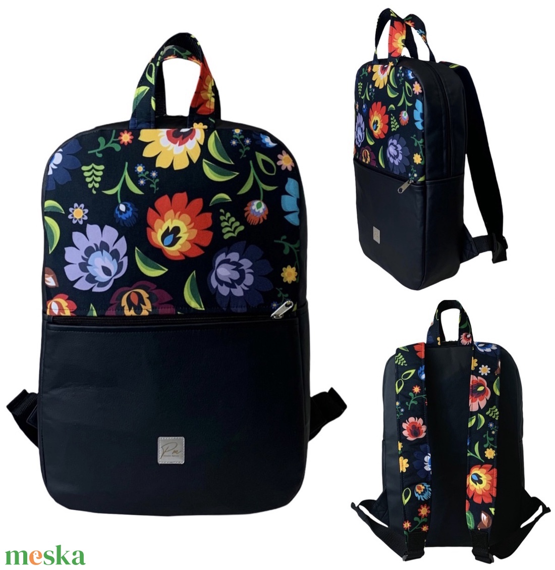 Színes virágos vízálló SZOFI laptop hátizsák  - táska & tok - laptoptáska, laptop hátizsák - Meska.hu