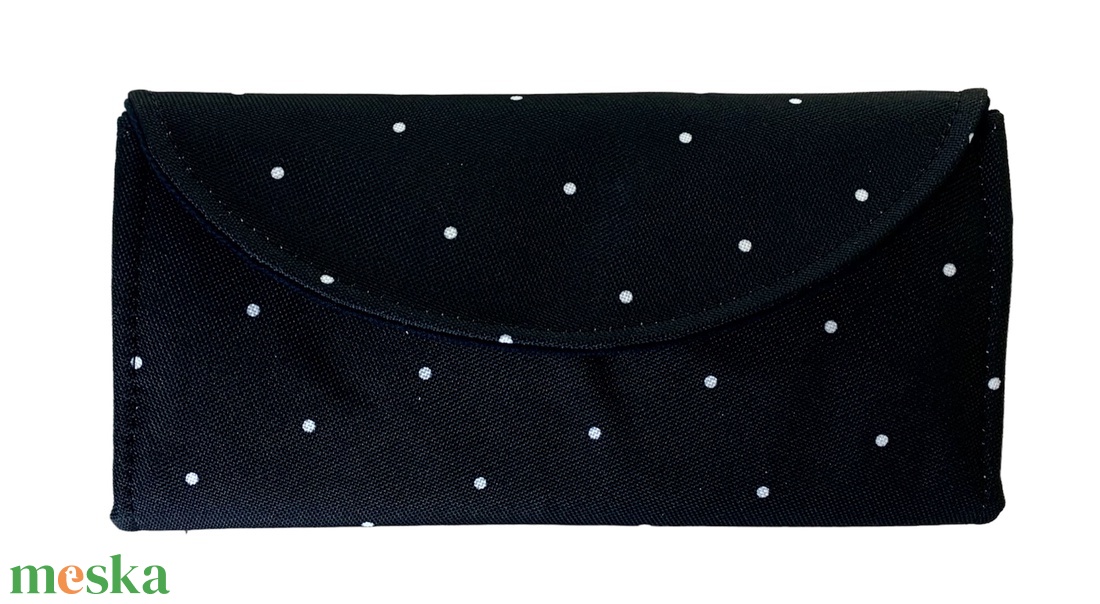 Fekete-fehér pöttyös  vízálló �KRISZTI kártyatartós női pénztárca - táska & tok - pénztárca & más tok - pénztárca - női pénztárca - Meska.hu