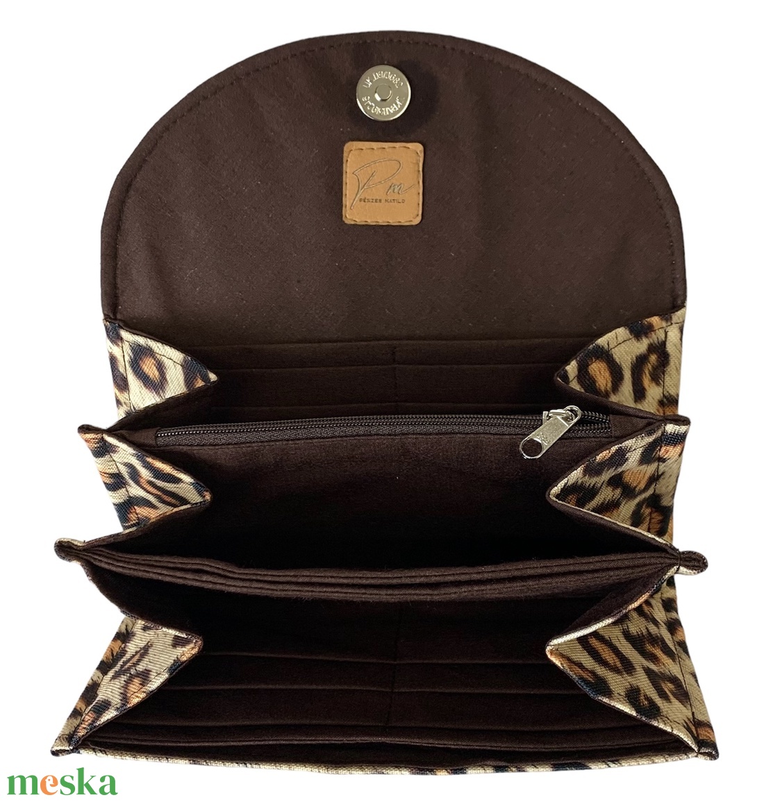 Leopárd mintás �KRISZTI kártyatartós női pénztárca - táska & tok - pénztárca & más tok - pénztárca - női pénztárca - Meska.hu