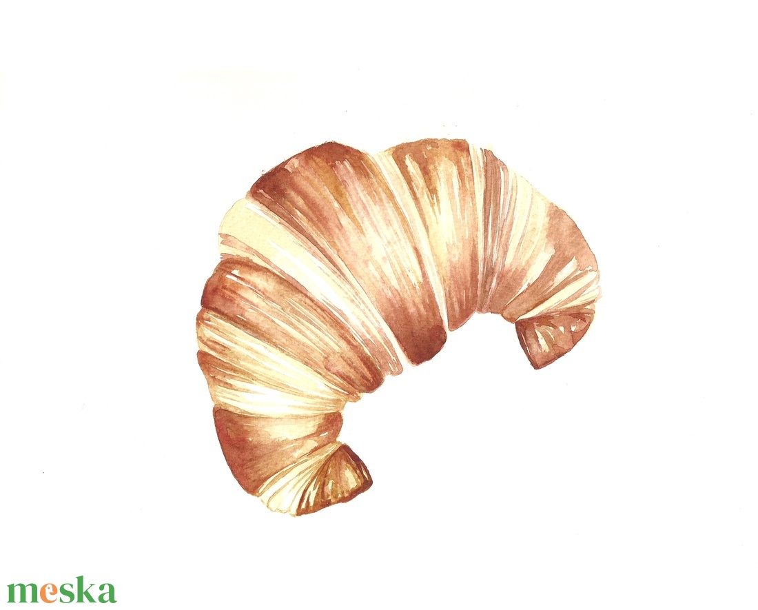 Akvarell festmény - Croissant - művészet - festmény - akvarell - Meska.hu Akvarell festmény - Croissant - művészet - festmény - akvarell - Meska.hu