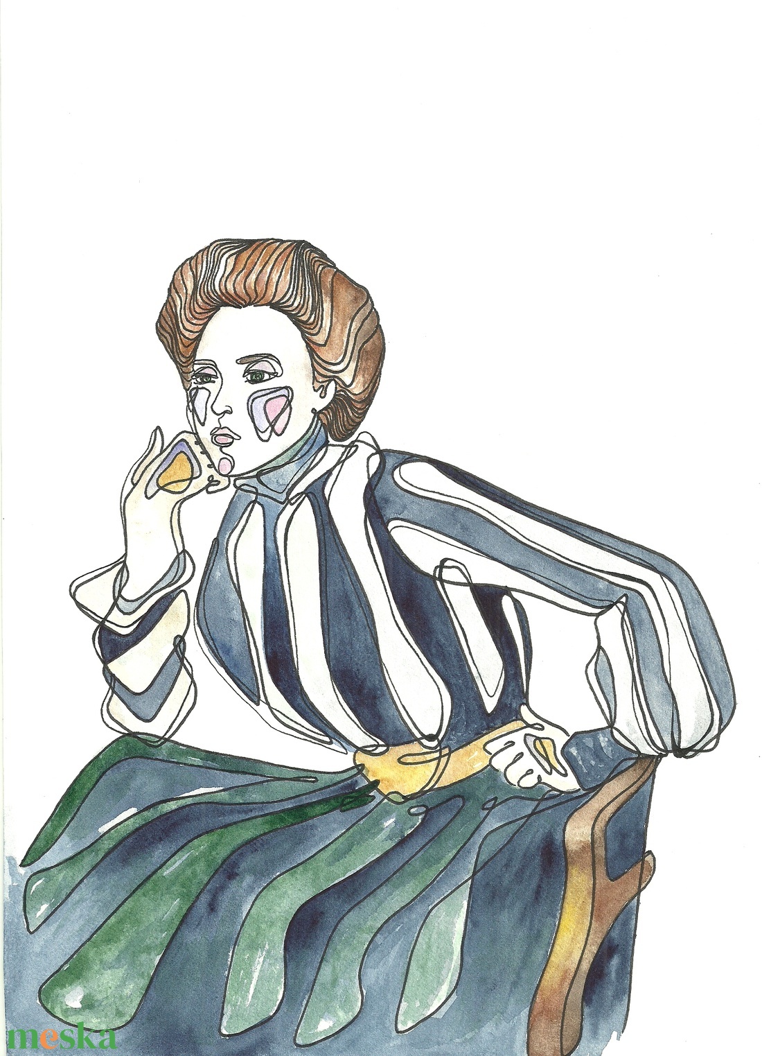  Festmény illusztráció - Adagio - művészet - festmény - akvarell - Meska.hu