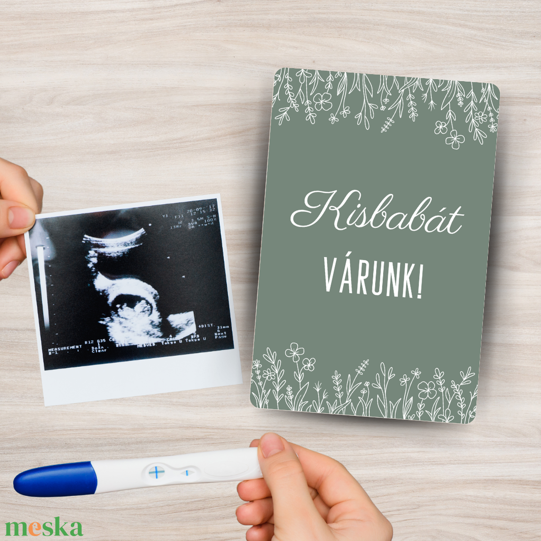Eukalyptus  - kismama mérföldkő kártyacsomag (kétoldalas) - művészet - grafika & illusztráció - digitális - Meska.hu