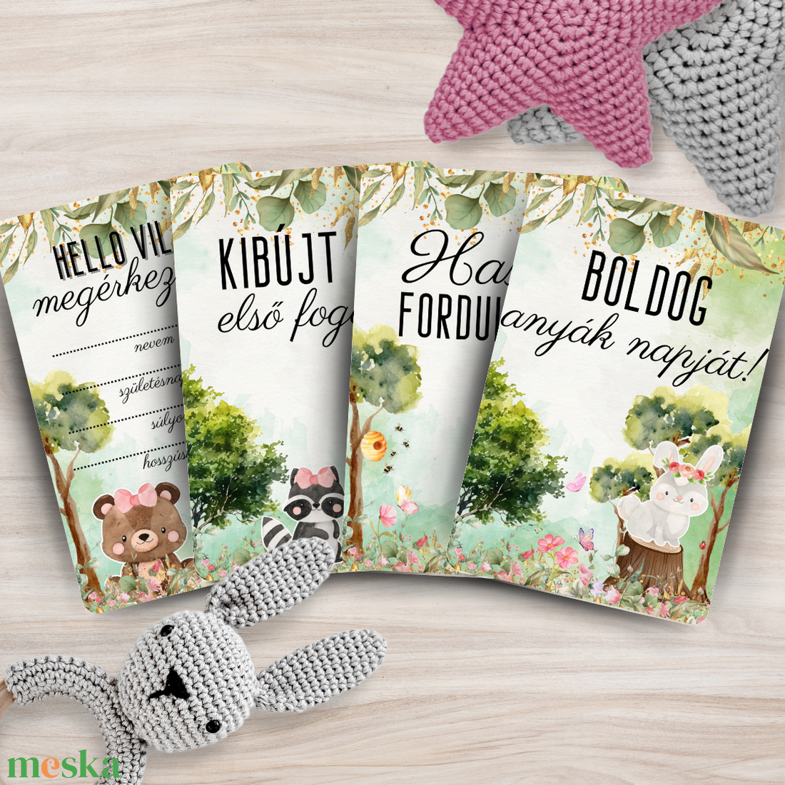 Erdei állatok kislány - baba mérföldkő kártyacsomag (kétoldalas) - művészet - grafika & illusztráció - digitális - Meska.hu Erdei állatok kislány - baba mérföldkő kártyacsomag (kétoldalas) - művészet - grafika & illusztráció - digitális - Meska.hu