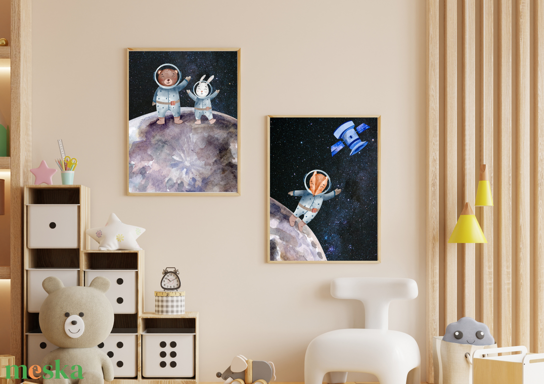 Űrkaland poszter szett  - művészet - grafika & illusztráció - digitális - Meska.hu