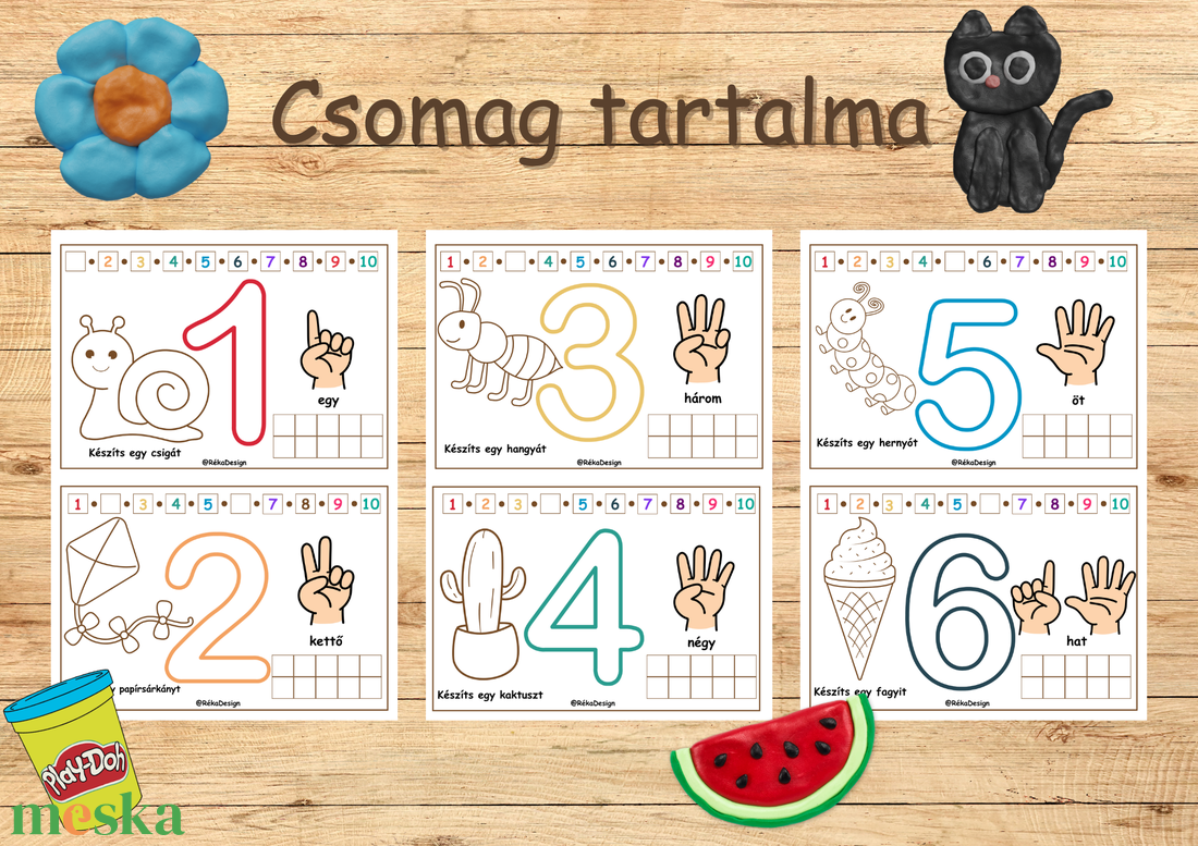 Fejlesztő gyurmalap csomag Számok 1 - 10- től- ig, óvodásoknak és iskolásoknak - játék & sport - készségfejlesztő és logikai játék - oktató játékok - Meska.hu Fejlesztő gyurmalap csomag Számok 1 - 10- től- ig, óvodásoknak és iskolásoknak - játék & sport - készségfejlesztő és logikai játék - oktató játékok - Meska.hu