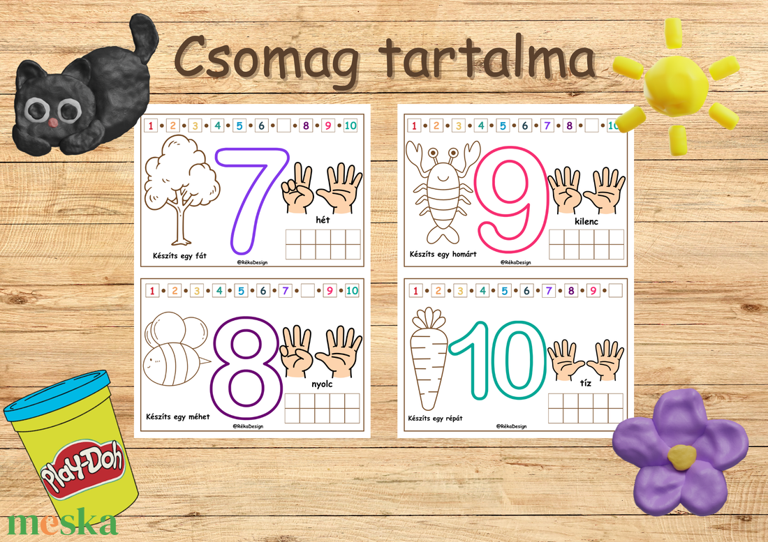 Fejlesztő gyurmalap csomag Számok 1 - 10- től- ig, óvodásoknak és iskolásoknak - játék & sport - készségfejlesztő és logikai játék - oktató játékok - Meska.hu Fejlesztő gyurmalap csomag Számok 1 - 10- től- ig, óvodásoknak és iskolásoknak - játék & sport - készségfejlesztő és logikai játék - oktató játékok - Meska.hu