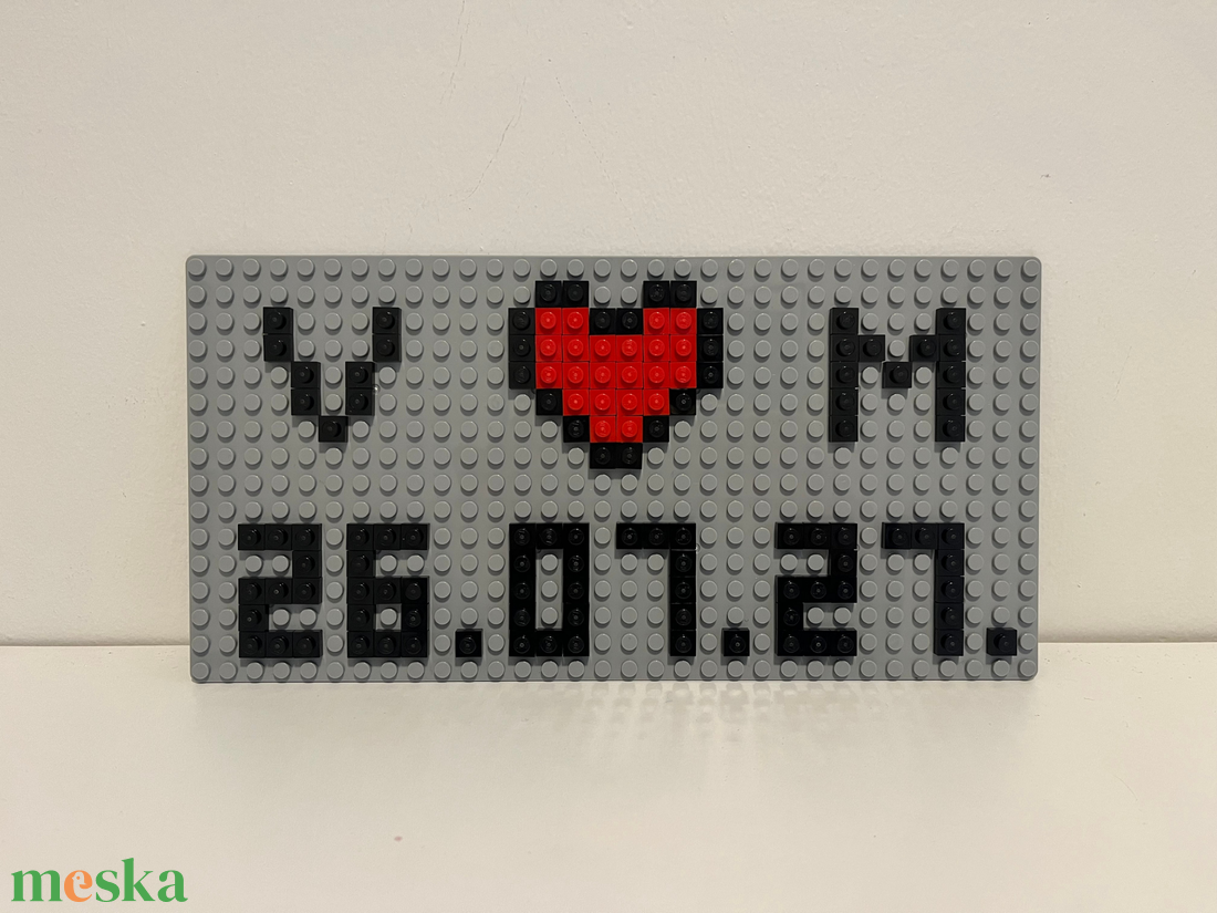 Egyedi esküvői mozaik dekor � monogrammal és dátummal - esküvő - dekoráció - tábla & jelzés - Meska.hu