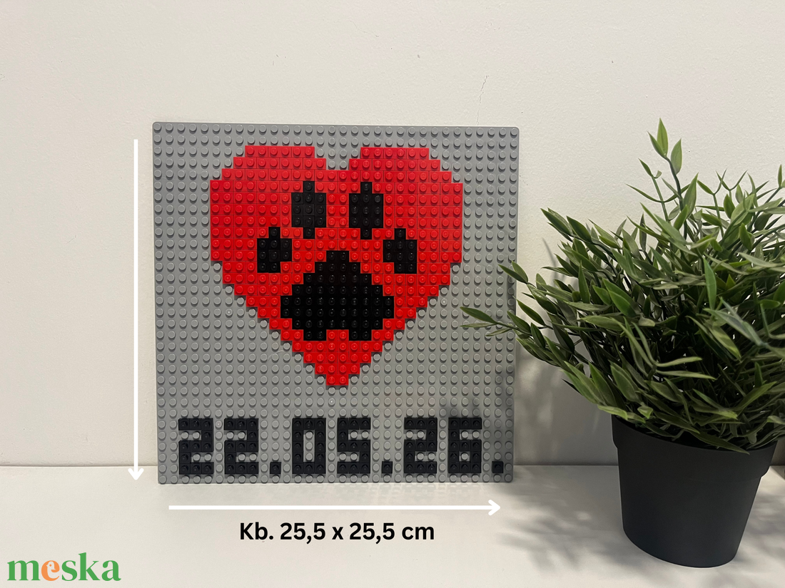 Egyedi kutyás mozaik dekor � tappancs mintával és dátummal - otthon & életmód - ház & kert - kutyatábla - Meska.hu