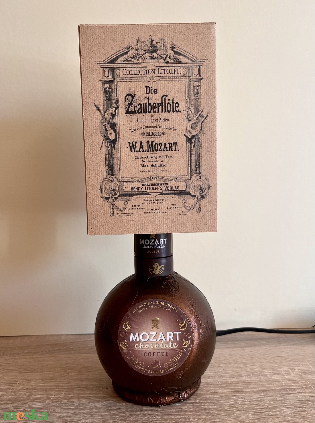 Mozart likőrös lámpa - otthon & életmód - lámpa - asztali lámpa - Meska.hu