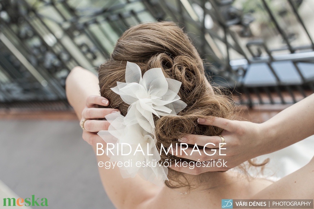 Virágdísz hajba - DÁLIA virág hajdísz - esküvő - hajdísz - kontydísz & hajdísz - Meska.hu