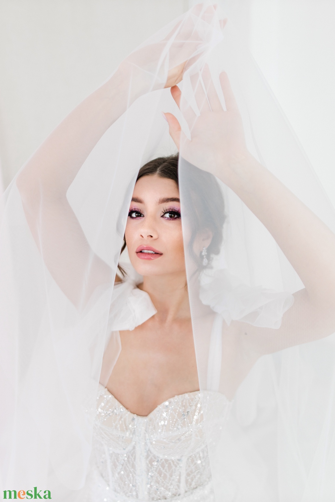 Fátyol és stóla - Anna részére - esküvő - kiegészítők - fátyol - Meska.hu