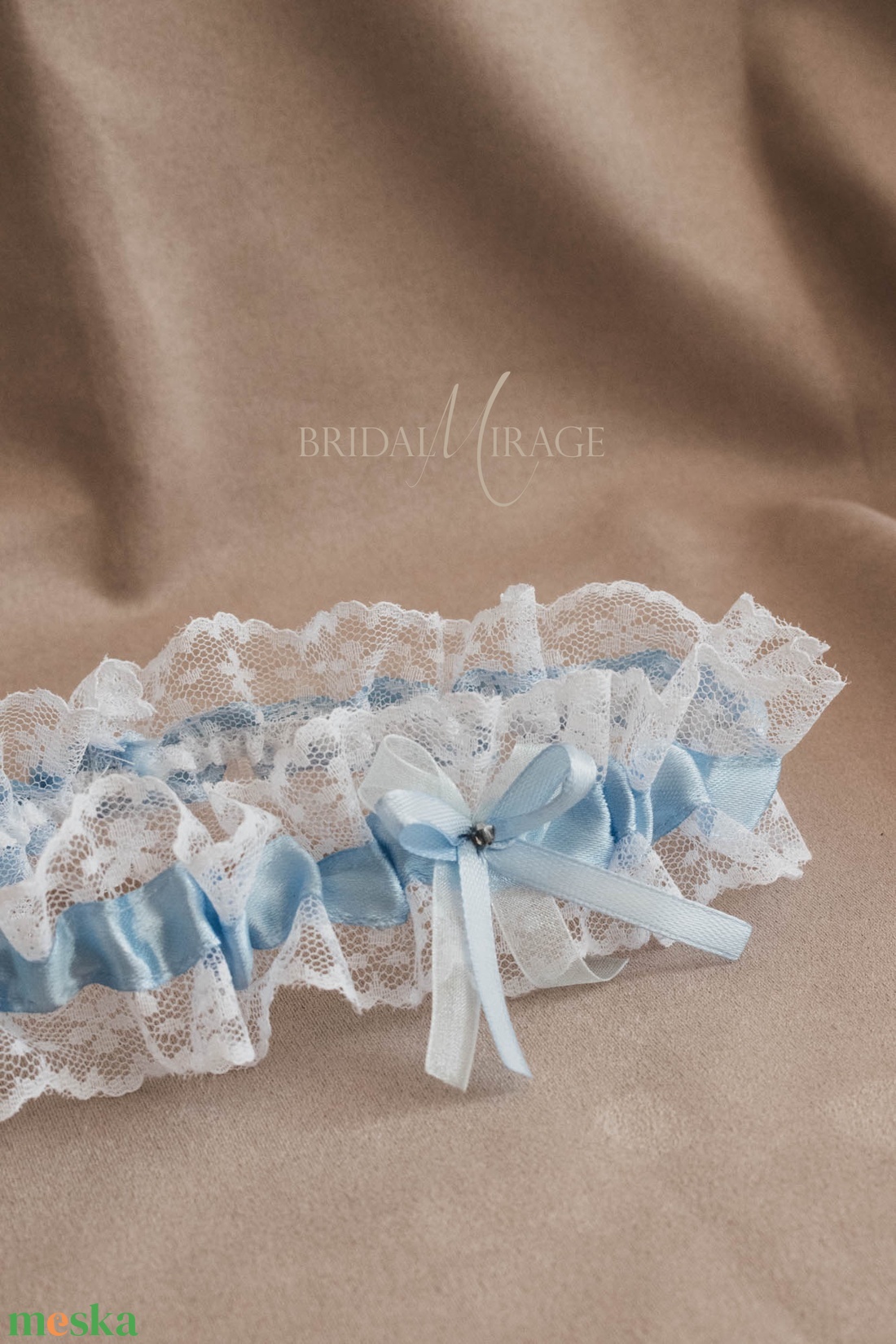 Combcsipke, valami kék menyasszonynak - esküvő - kiegészítők - harisnyatartó & valami kék - Meska.hu
