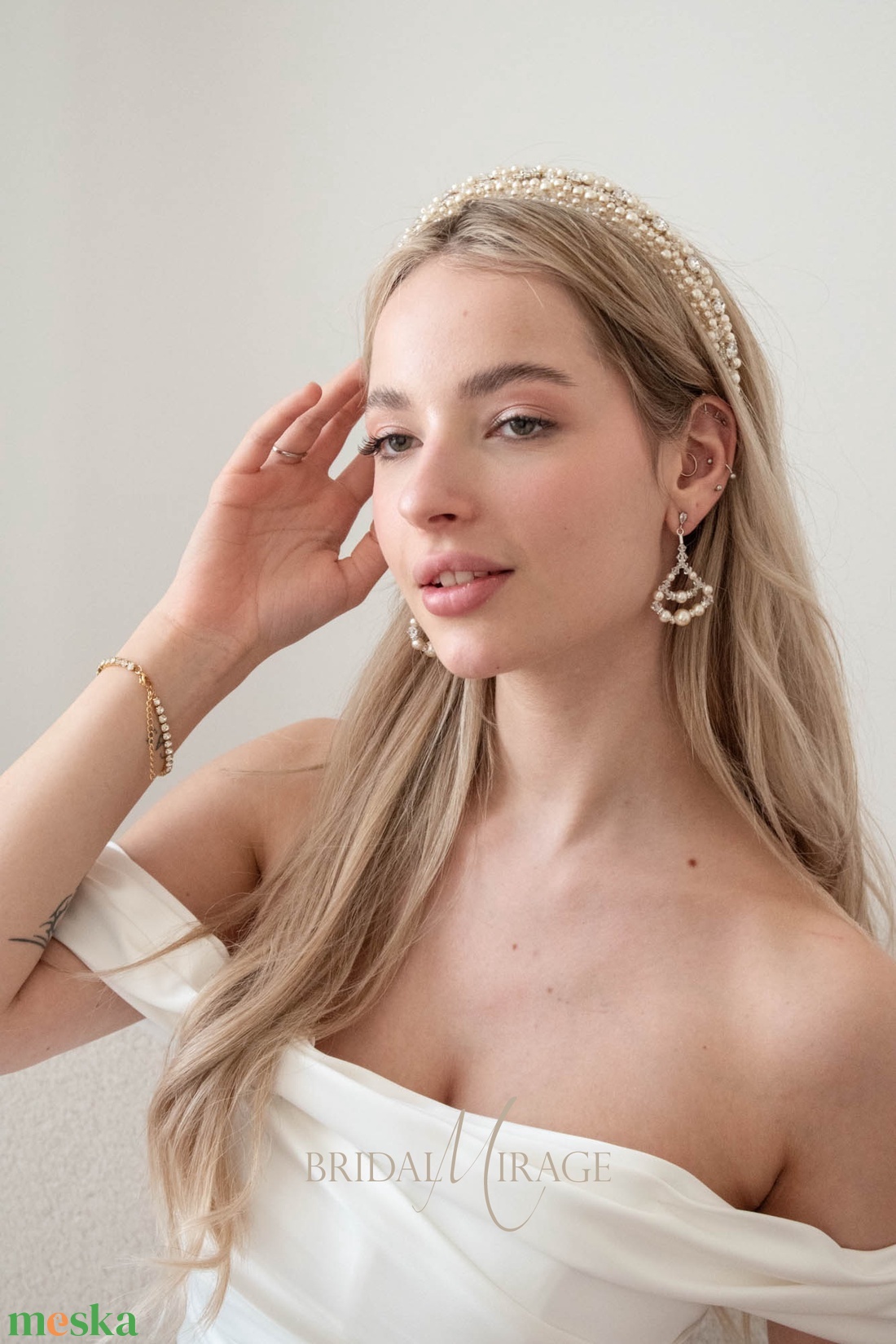 DÉLIA - alkalmi, menyasszonyi fülbevaló - ékszer - fülbevaló - lógó fülbevaló - Meska.hu