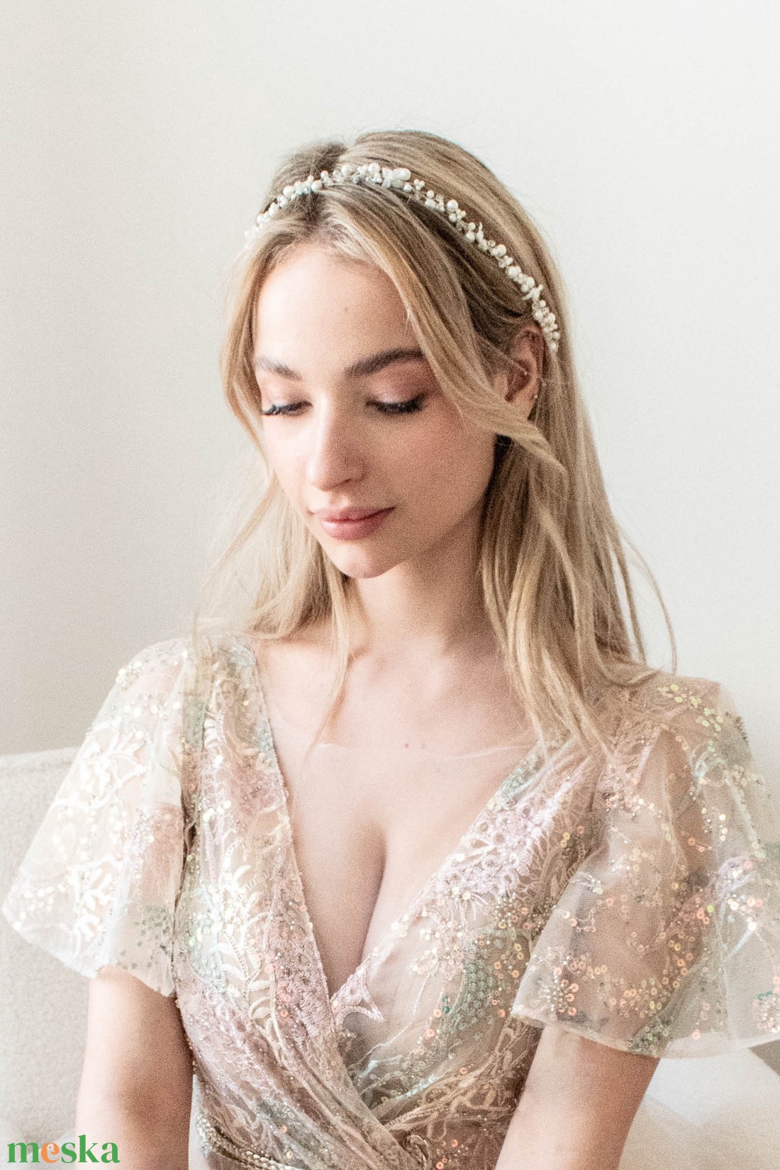 FRIDA menyasszonyi fejdísz, pánt - esküvő - hajdísz - hajpánt - Meska.hu