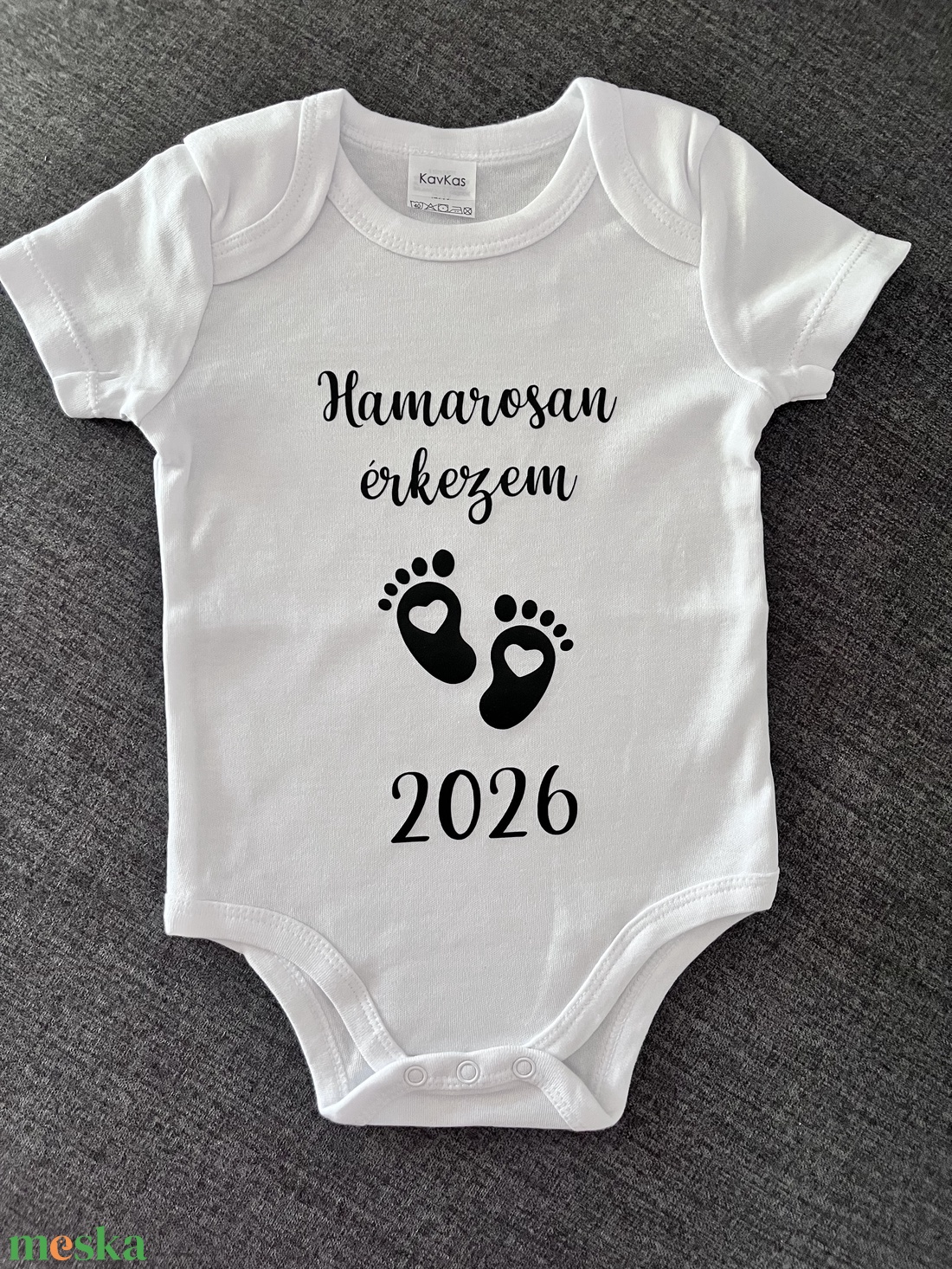 Baba body - Hamarosan érkezem  - ruha & divat - babaruha & gyerekruha - body - Meska.hu