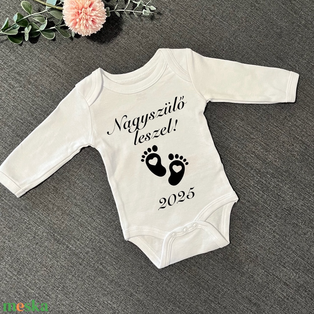 Baba body - Hamarosan érkezem  - baba - mama - babaemlékek - bababejelentők - Meska.hu