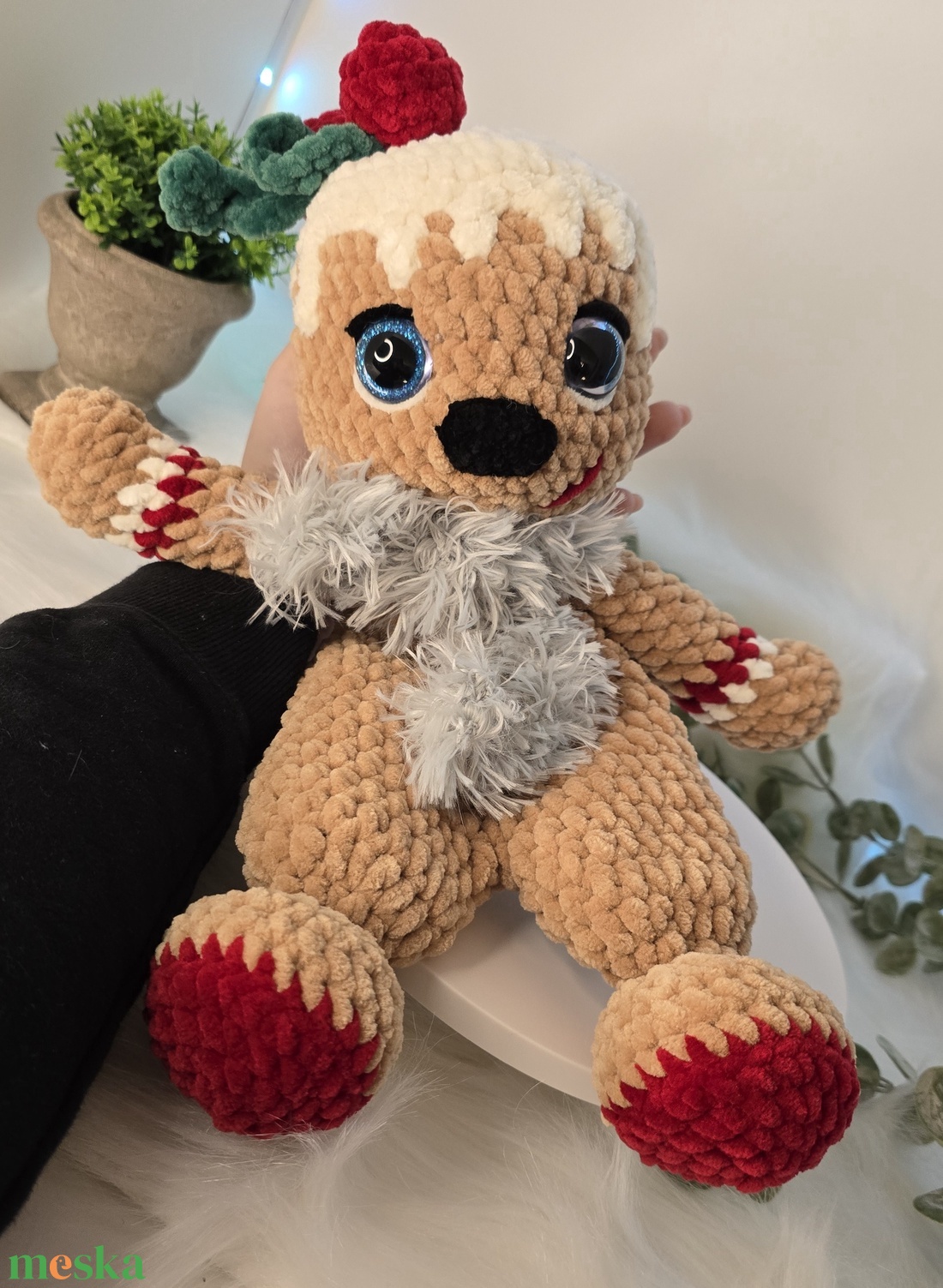 Pihe-puha karácsonyi mézi rongyi plüss - játék & sport - plüssállat & játékfigura - más figura - Meska.hu