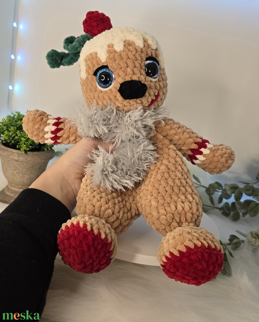 Pihe-puha karácsonyi mézi rongyi plüss - játék & sport - plüssállat & játékfigura - más figura - Meska.hu