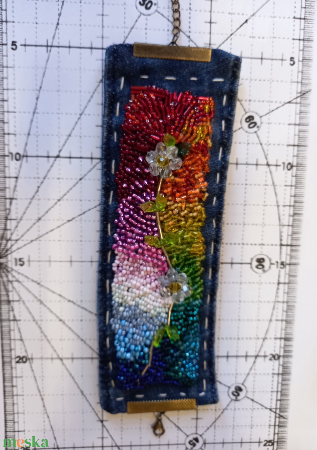 Szivárvány Mandzsetta karkötő - ékszer - karkötő - széles karkötő - Meska.hu